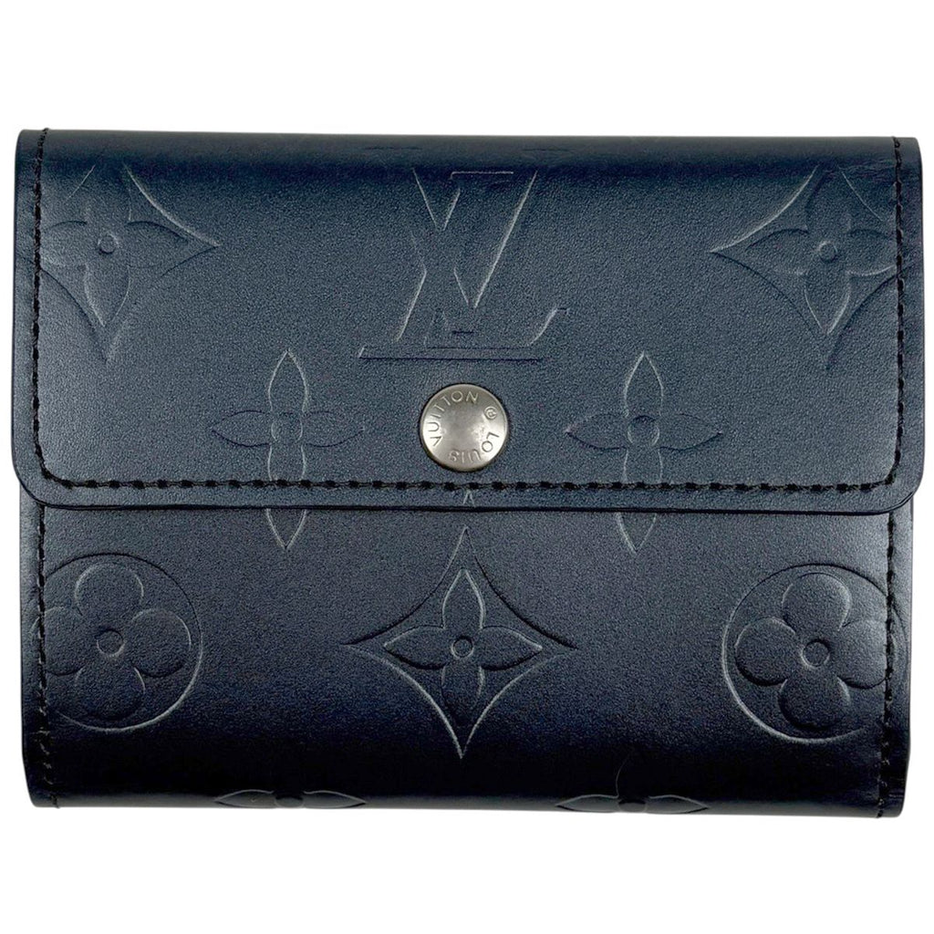 Louis Vuitton L'Adoree Coin Purse Card Holder Bifold Monogram Matte Navy