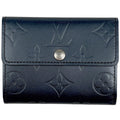 Louis Vuitton L'Adoree Coin Purse Card Holder Bifold Monogram Matte Navy