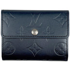 Louis Vuitton L'Adoree Coin Purse Card Holder Bifold Monogram Matte Navy