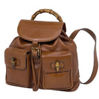 Gucci Bamb Backpack Leather Brown