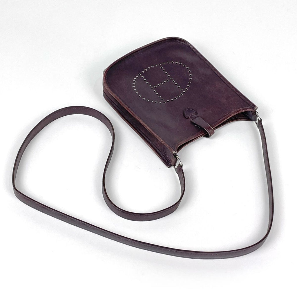 Hermes Evelyne TPM Pochette Shoulder Bag Box Calf Blurred — view 8