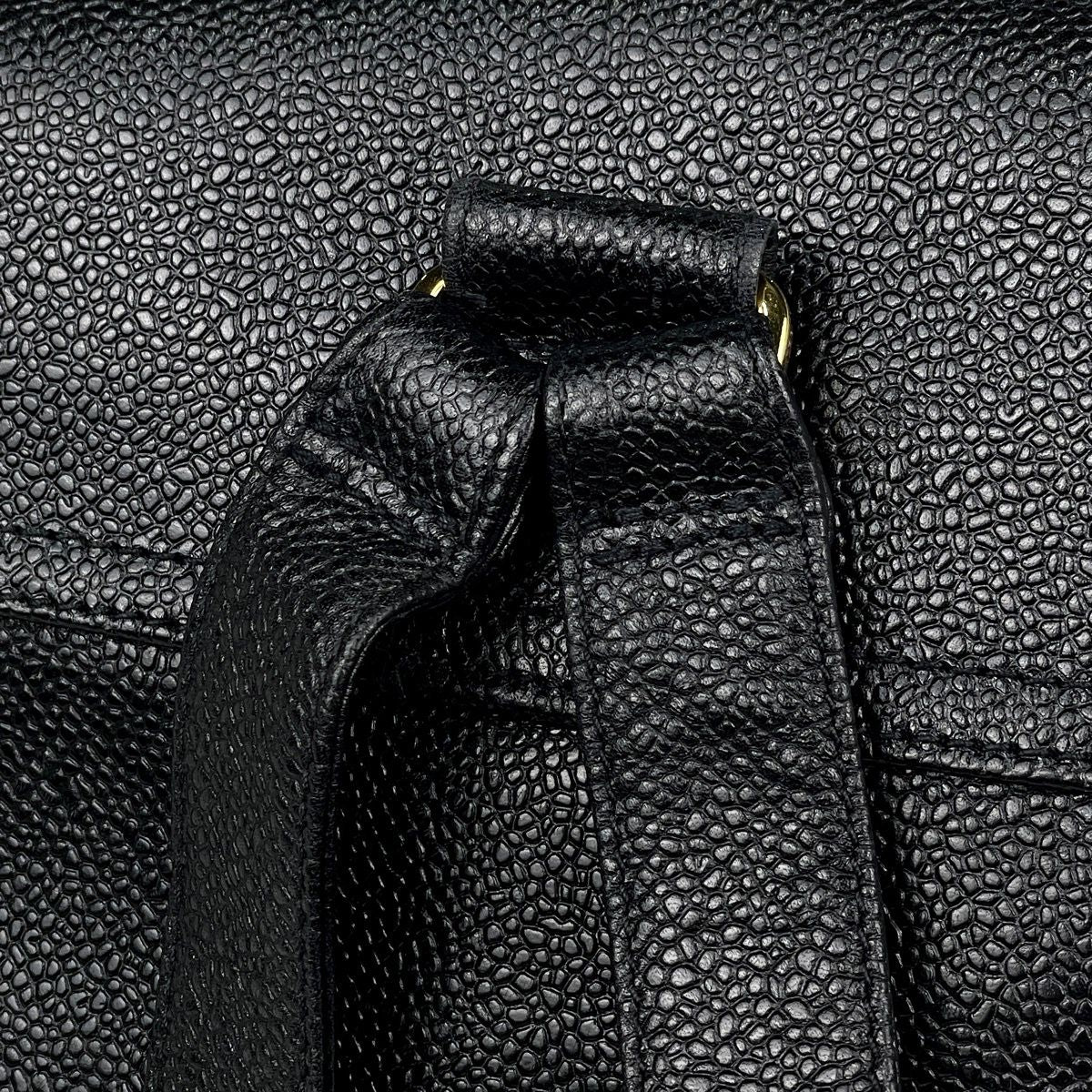 Chanel Triple CC Logo Backpack Caviar Leather Black — view 8
