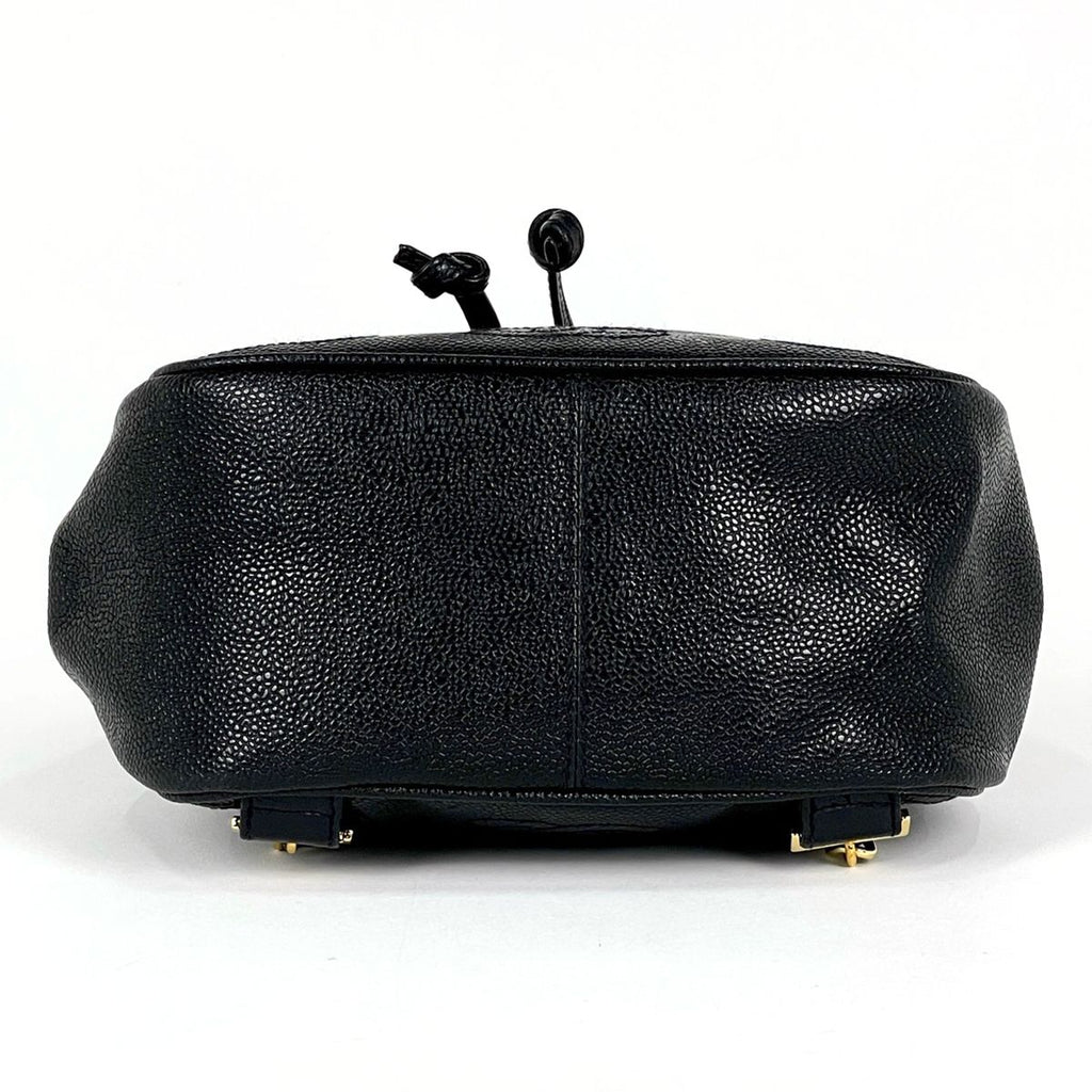 Chanel Triple CC Logo Backpack Caviar Leather Black — view 3