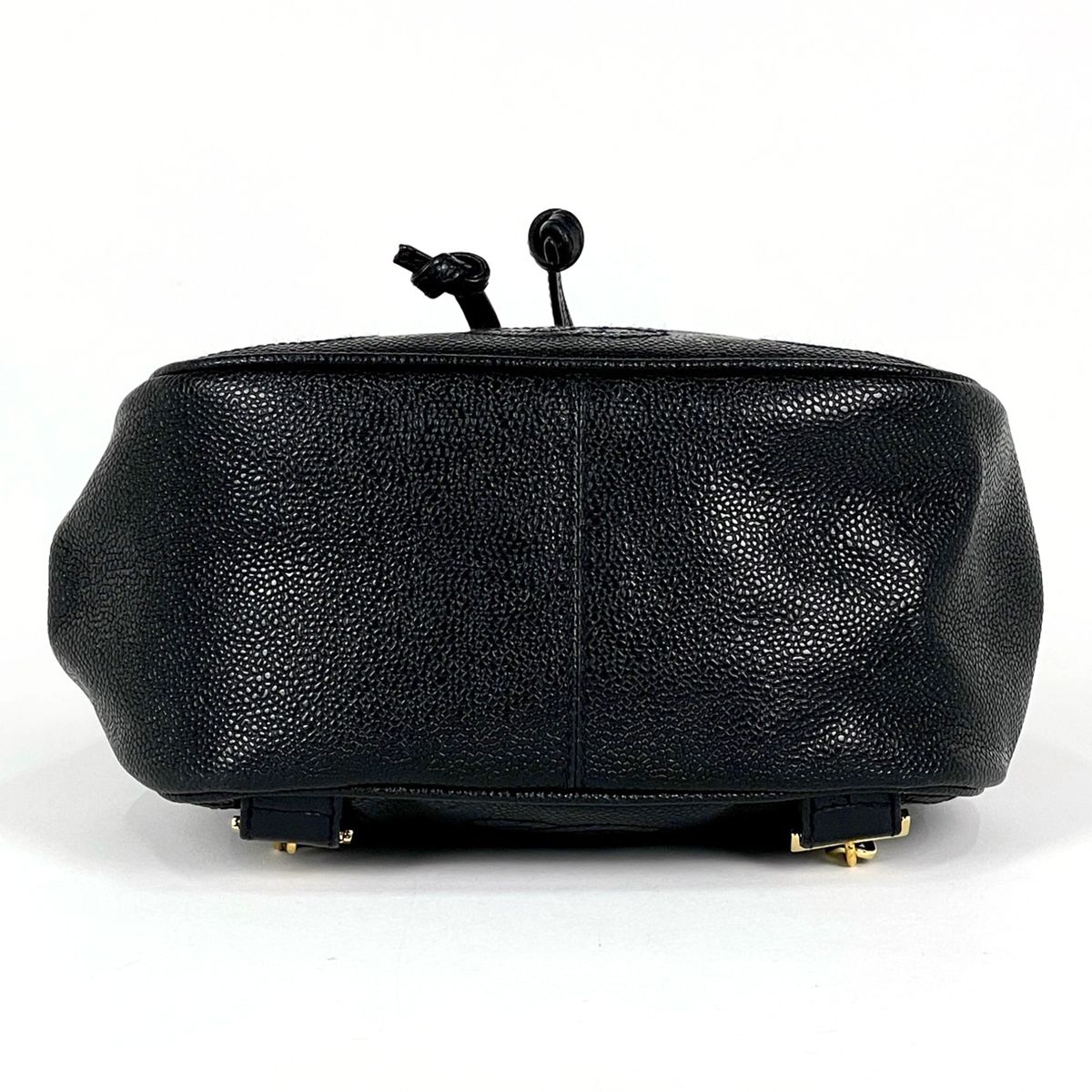 Chanel Triple CC Logo Backpack Caviar Leather Black — view 3