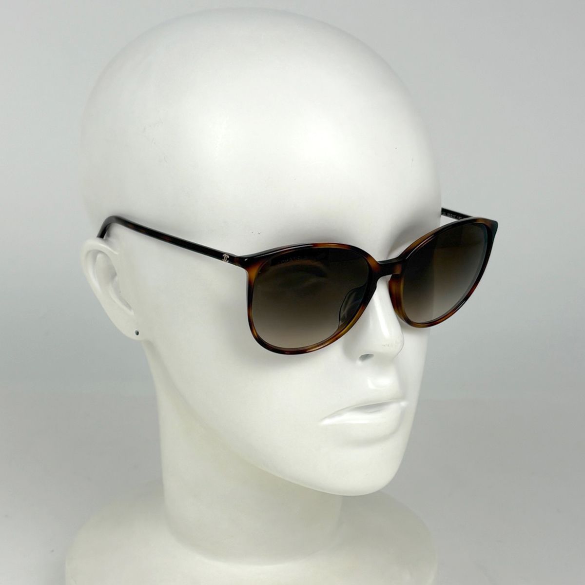 Chanel CC Logo Sunglasses Gradient Eyewear Demi Pattern Acetate Brown — view 5