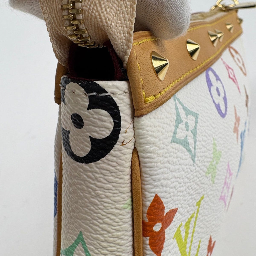 Louis Vuitton Pochette Studs Makeup Pouch Monogram Multicolor Blanc — view 4