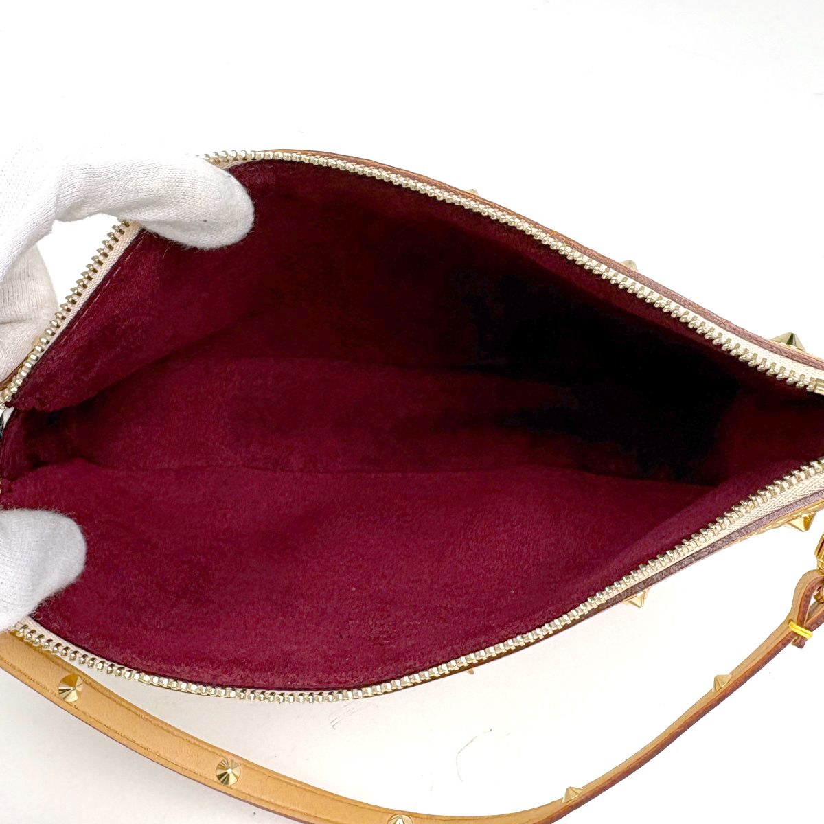 Louis Vuitton Pochette Studs Makeup Pouch Monogram Multicolor Blanc — view 7