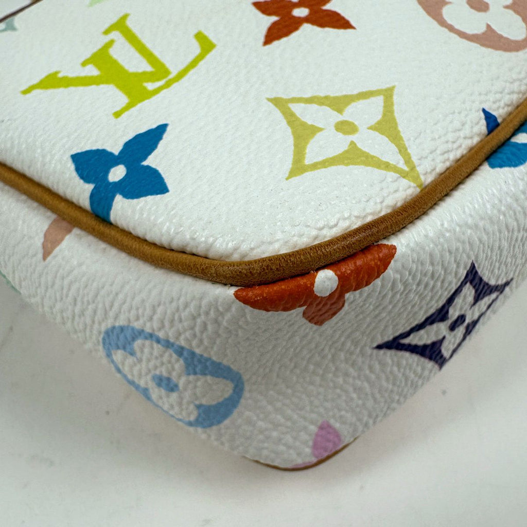 Louis Vuitton Pochette Studs Makeup Pouch Monogram Multicolor Blanc — view 3