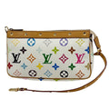 Louis Vuitton Pochette Studs Makeup Pouch Monogram Multicolor Blanc