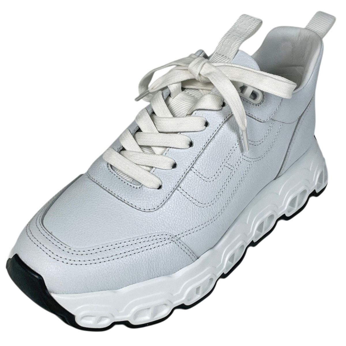 Hermes Impulse Sneakers Chaine D'ancre Shoes Leather White