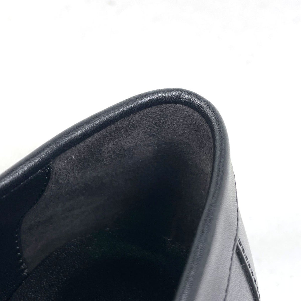 Hermes Moccasins Montmartre Logo Shoes Leather Black White — view 5
