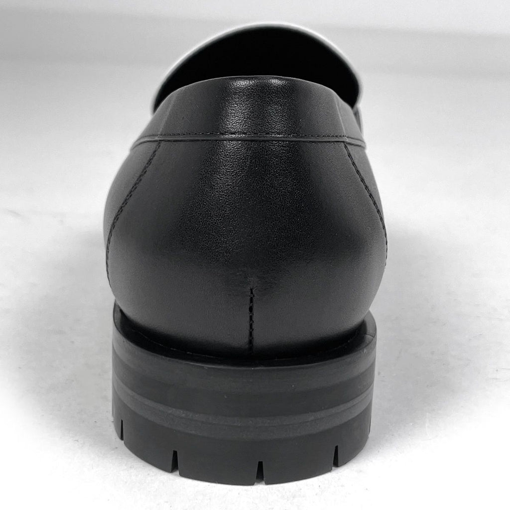 Hermes Moccasins Montmartre Logo Shoes Leather Black White — view 3