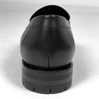 Hermes Moccasins Montmartre Logo Shoes Leather Black White — view 3