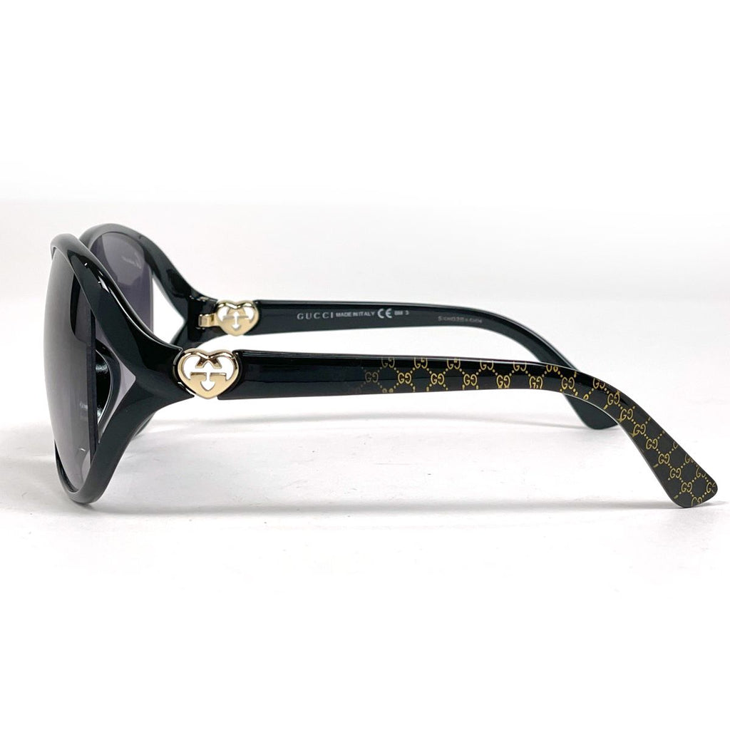 Gucci GG Logo Sunglasses Eyewear Bree Acetate Black — view 2