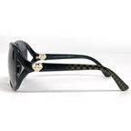 Gucci GG Logo Sunglasses Eyewear Bree Acetate Black — view 2