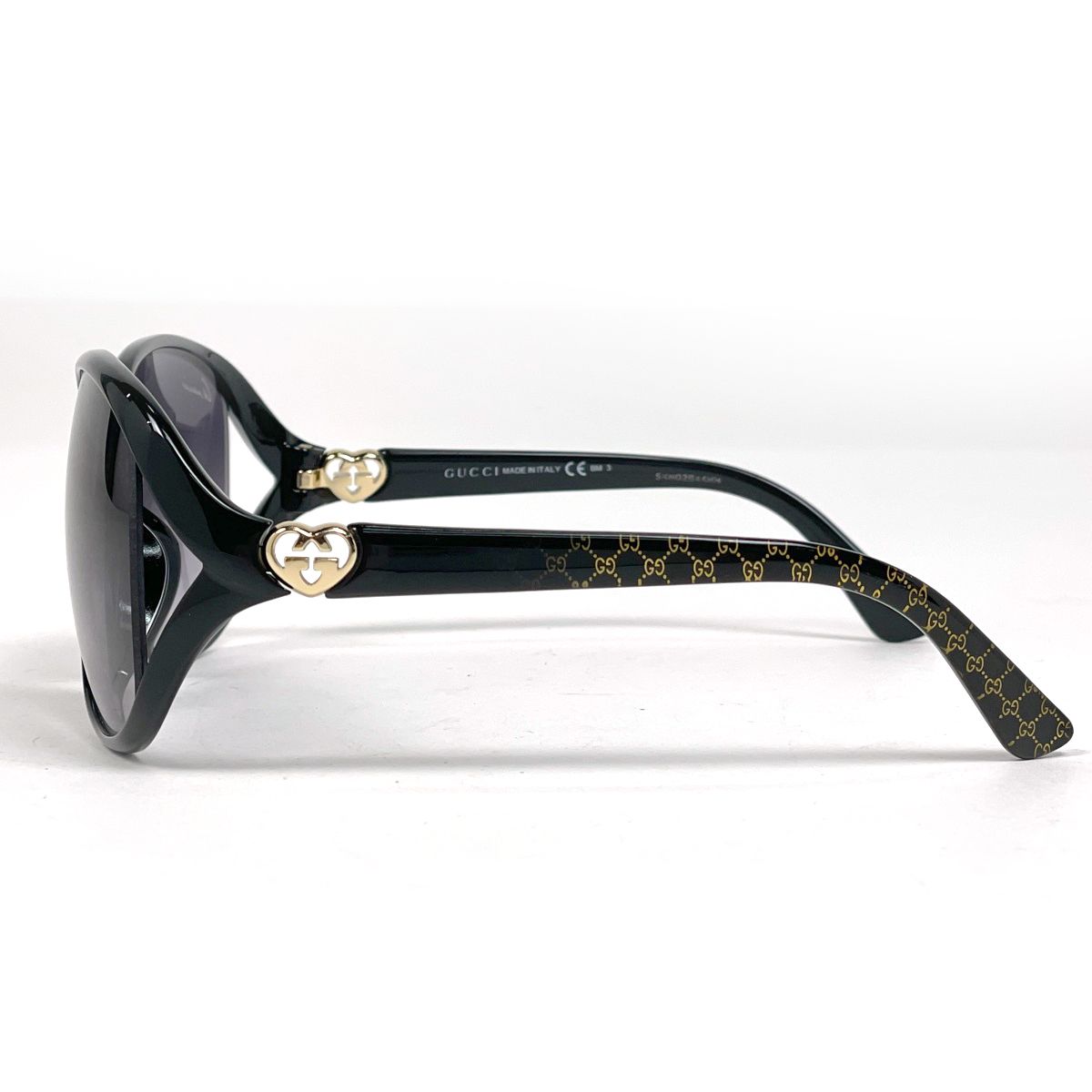 Gucci GG Logo Sunglasses Eyewear Bree Acetate Black — view 2