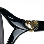 Gucci GG Logo Sunglasses Eyewear Bree Acetate Black — view 4