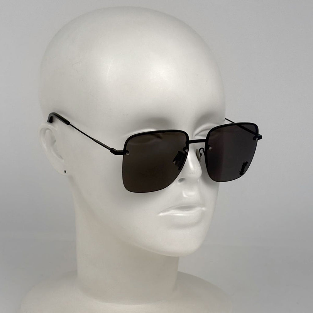 Saint Laurent Logo Sunglasses Eyewear Acetate Black — view 5