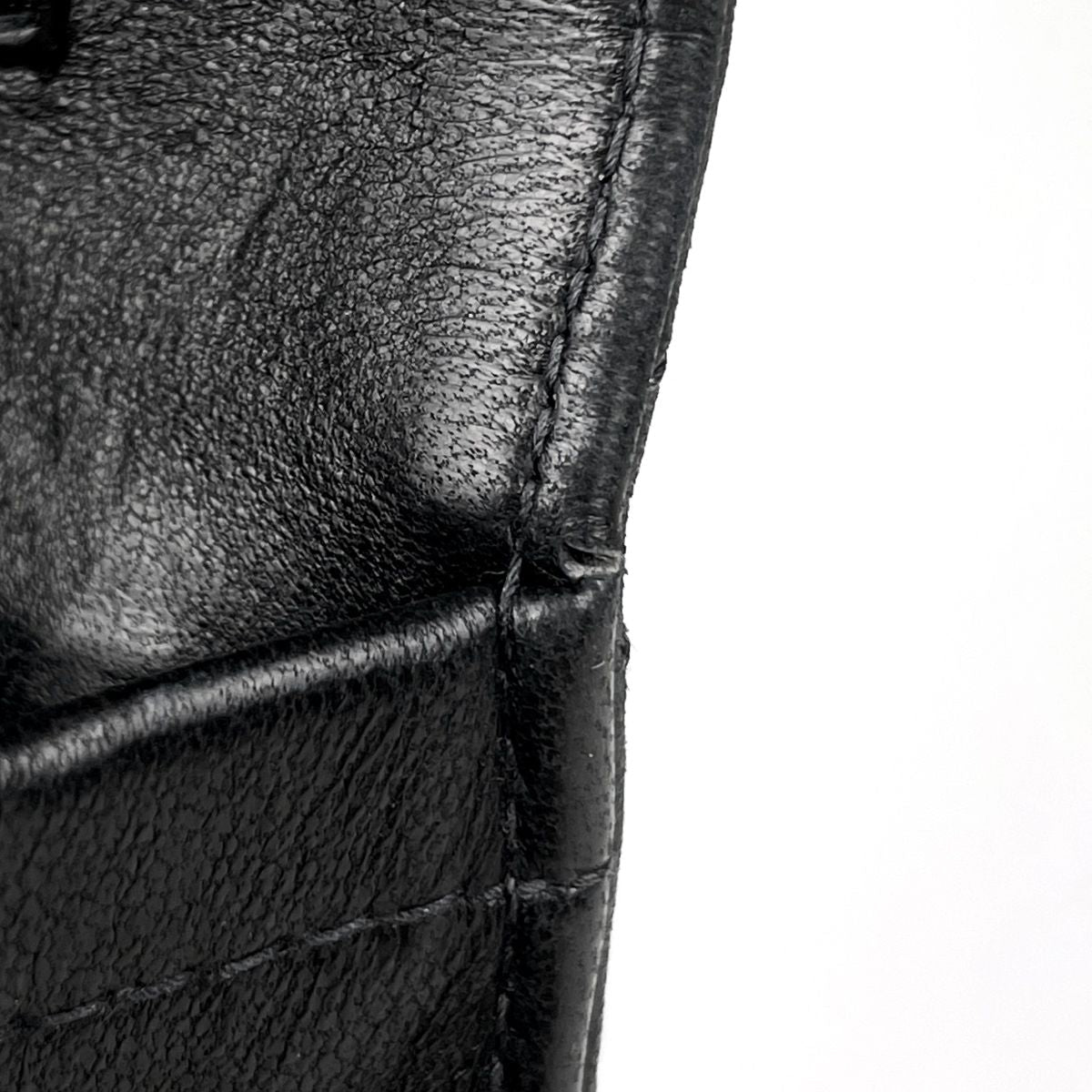 Chanel Single Flap Chain Shoulder Bag CC Logo Leather Black — view 7