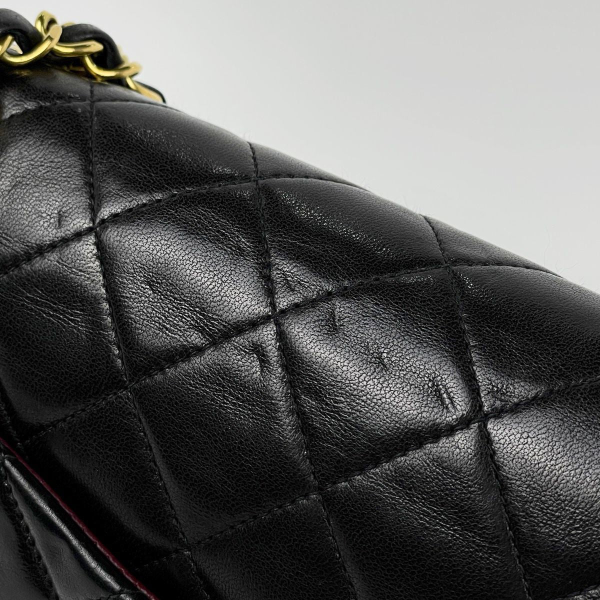 Chanel Quilted Double Flap Chain Shoulder Bag CC Logo Leather Black — view 5