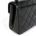 Chanel CC Logo Handbag Quilted Leather Black — view 4