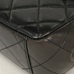 Chanel CC Logo Handbag Quilted Leather Black — view 3