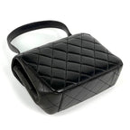 Chanel CC Logo Handbag Quilted Leather Black — view 2