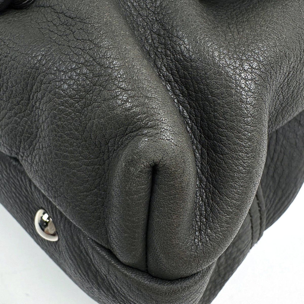 Saint Laurent Logo Tote Leather Gray — view 3