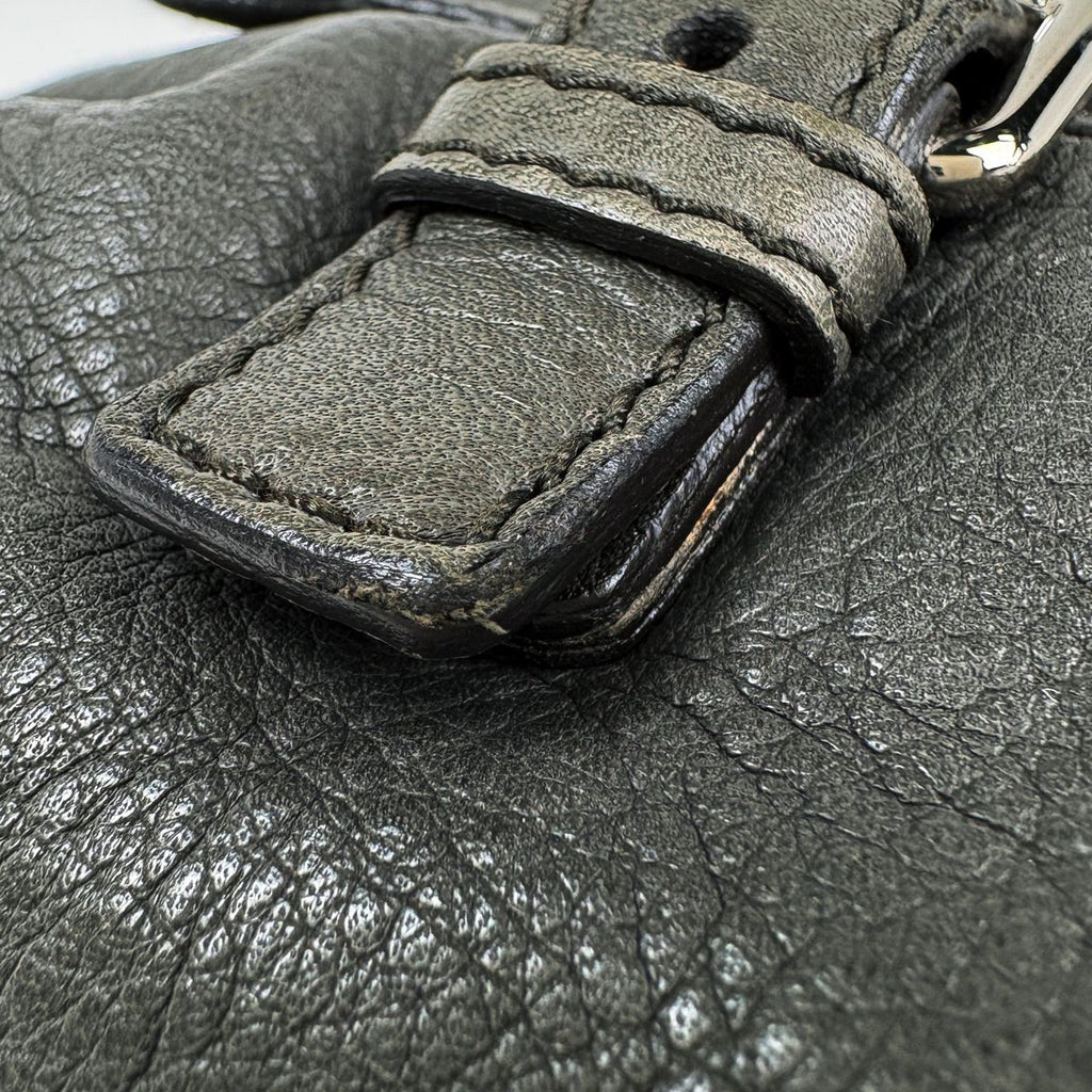 Saint Laurent Logo Tote Leather Gray — view 4