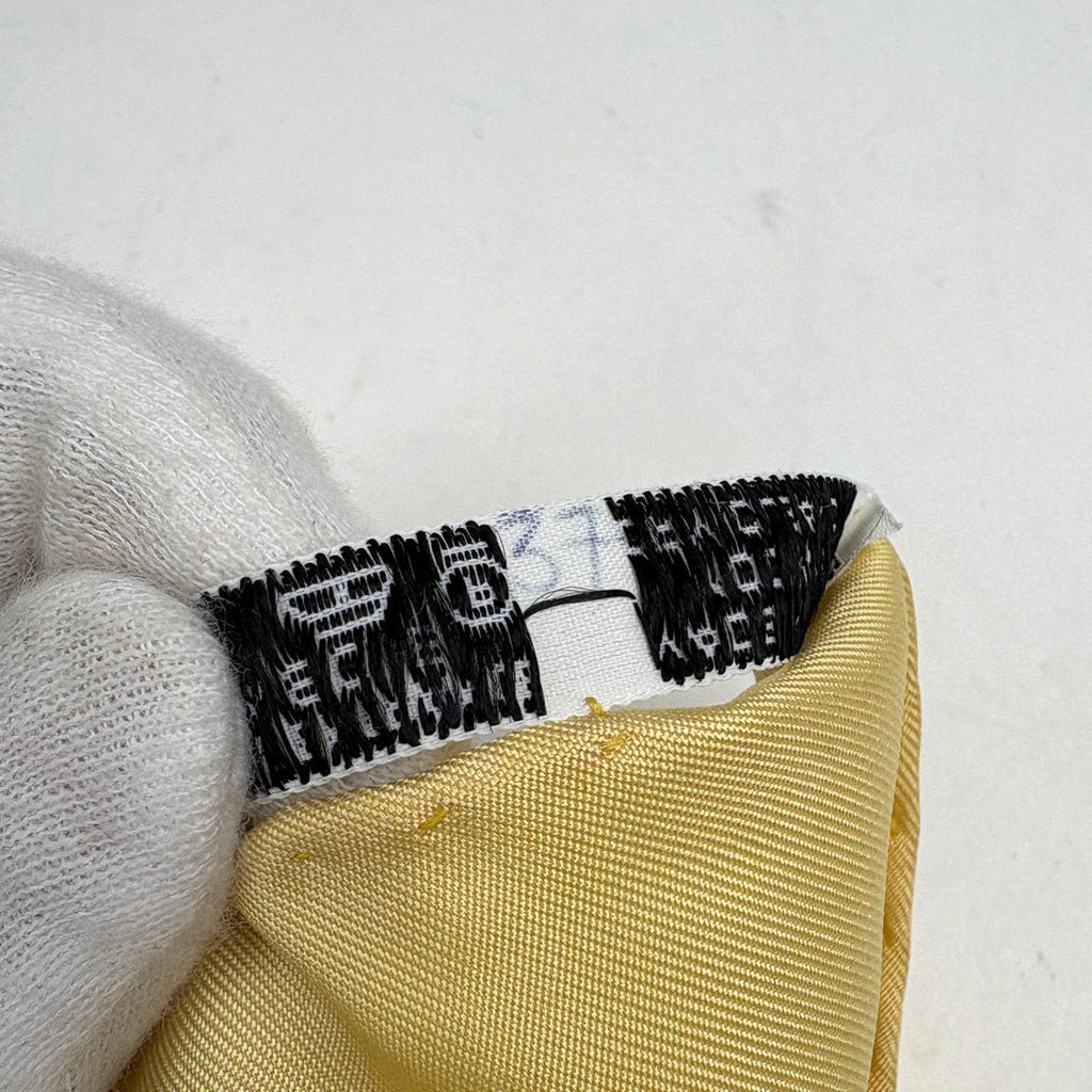 Hermes Carre 90 Chevaiix de Trait Taima Scarf Silk Yellow Multicolor — view 3