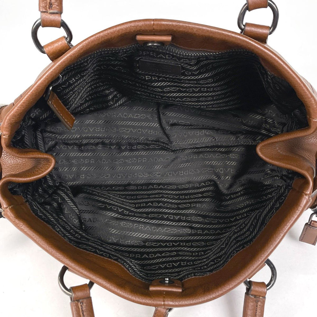 Prada Tote Leather Brown — view 7