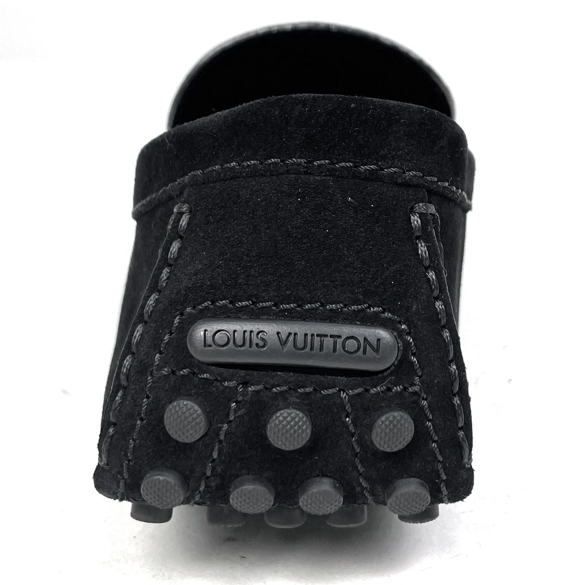 Louis Vuitton Monte Carlo Line Driving Shoes LV Leather Noir — view 3