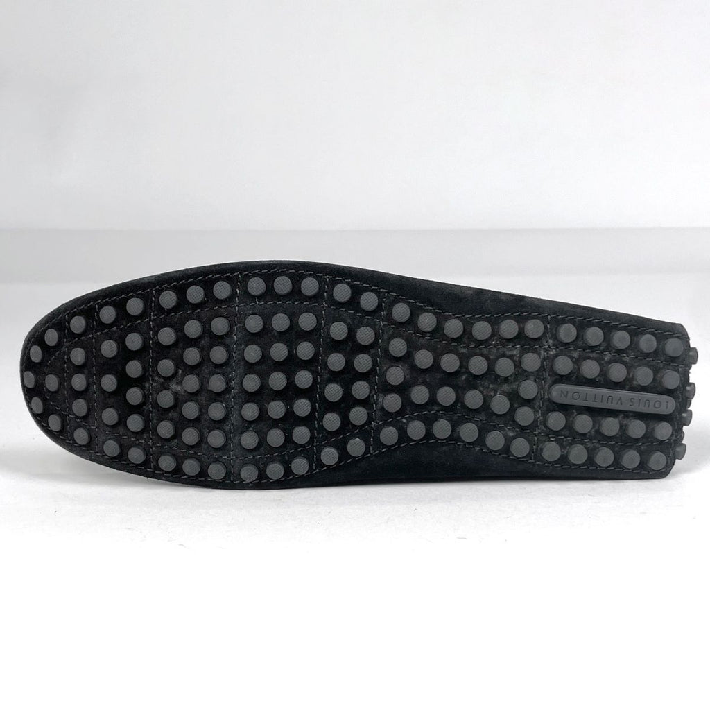 Louis Vuitton Monte Carlo Line Driving Shoes LV Leather Noir — view 2