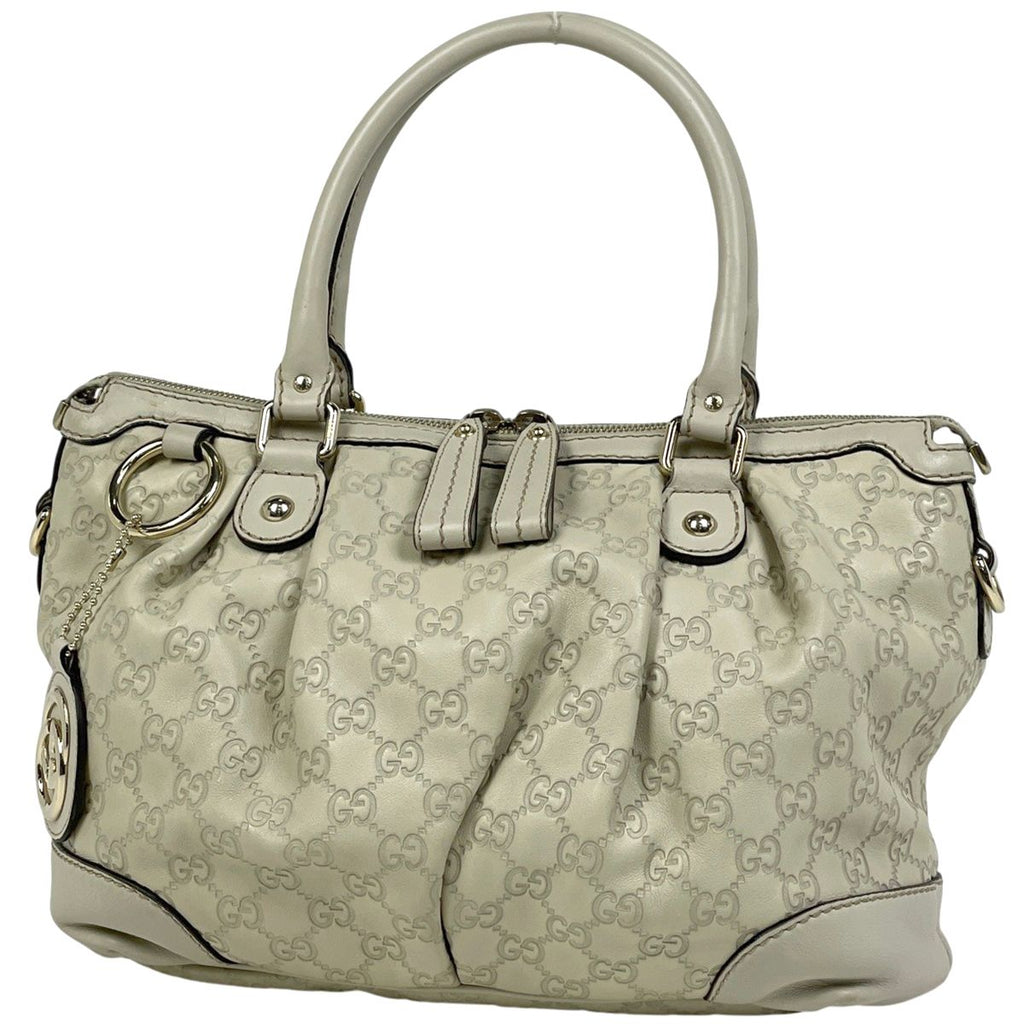 Gucci Guccissima Ski Handbag Signature Marais the Ivory