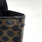 Celine Macadam Handbag Circle Handle Brown Black — view 4