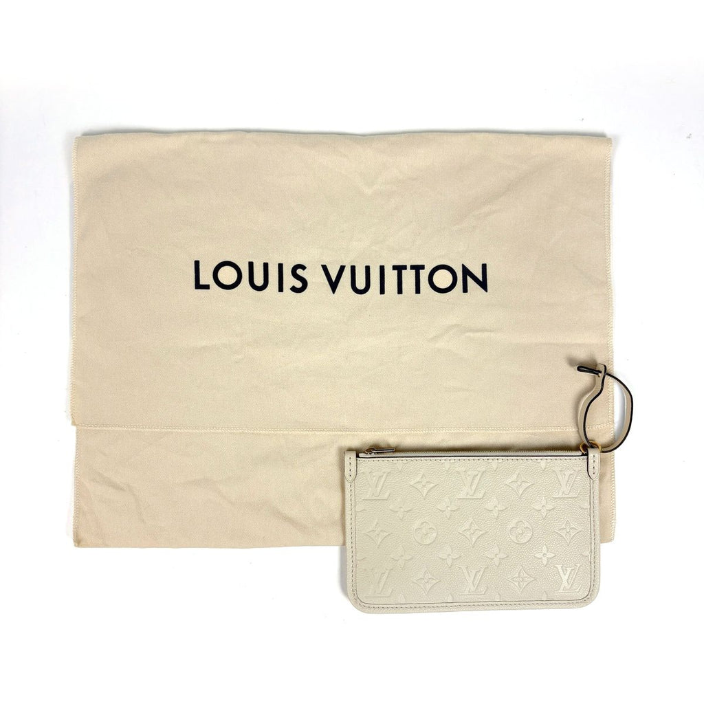 Louis Vuitton Carryall Zip NM PM Shoulder Bag Monogram Empreinte Cream — view 8