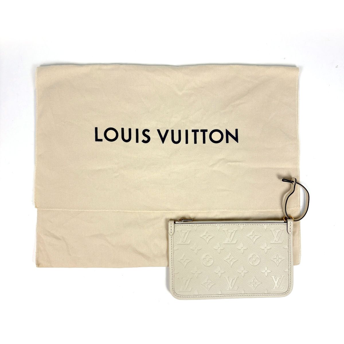 Louis Vuitton Carryall Zip NM PM Shoulder Bag Monogram Empreinte Cream — view 8