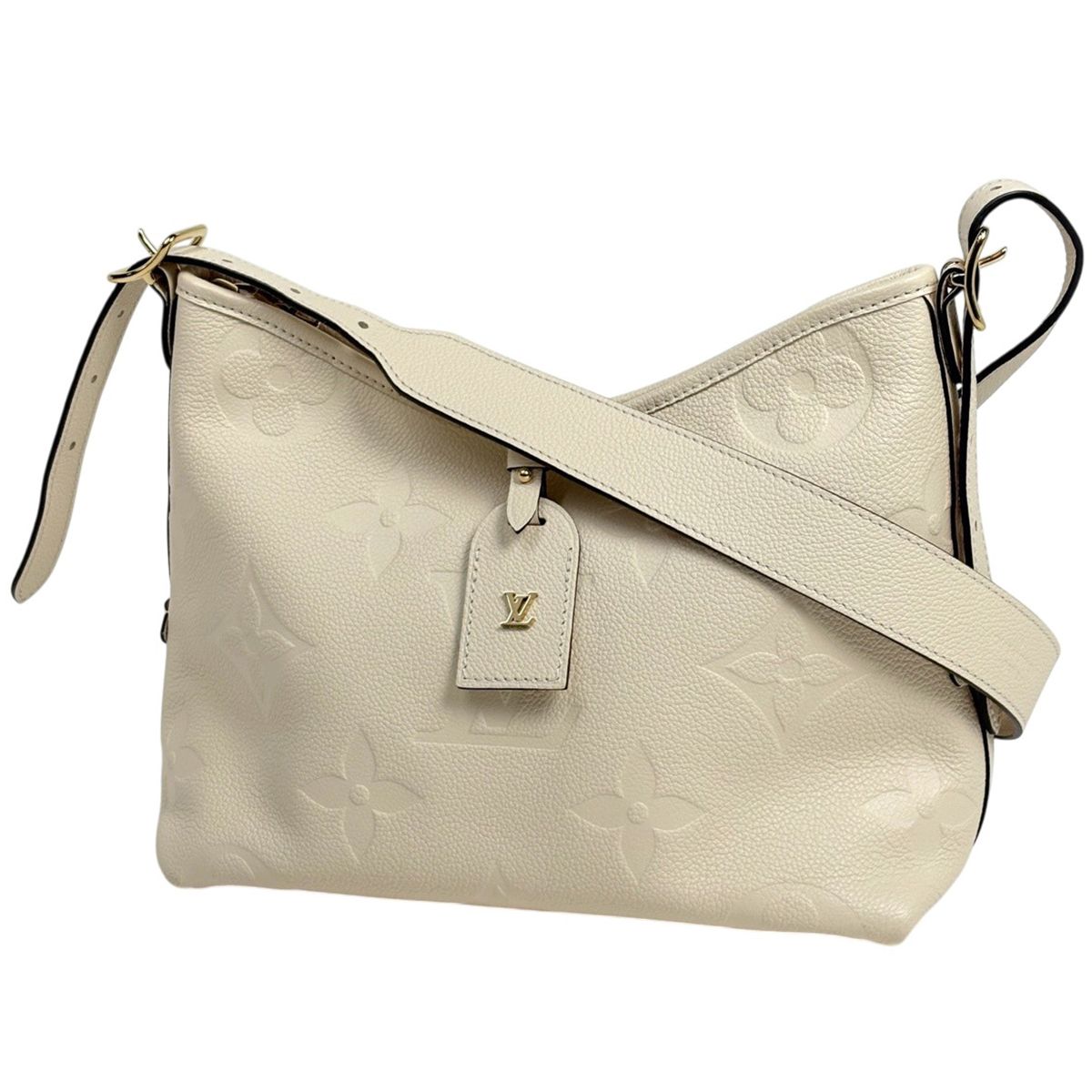 Louis Vuitton Carryall Zip NM PM Shoulder Bag Monogram Empreinte Cream