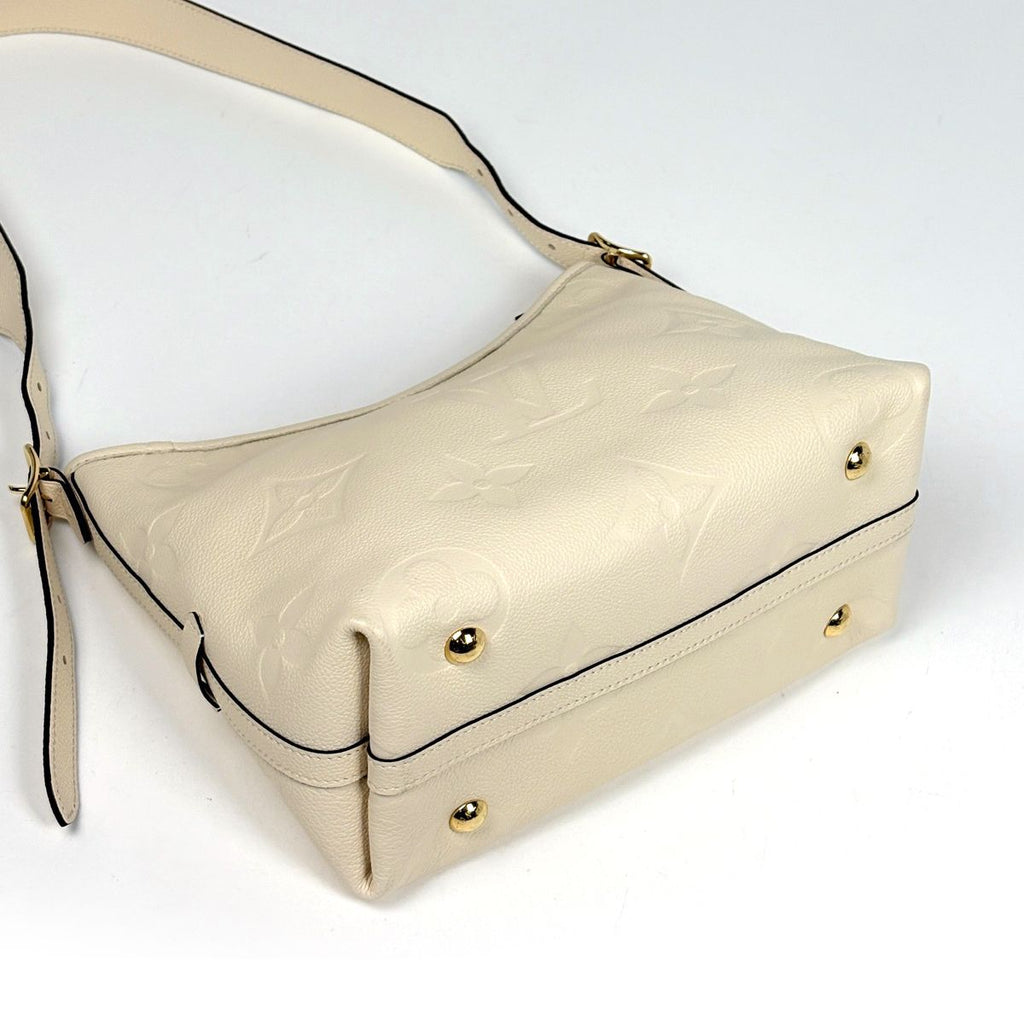 Louis Vuitton Carryall Zip NM PM Shoulder Bag Monogram Empreinte Cream — view 2