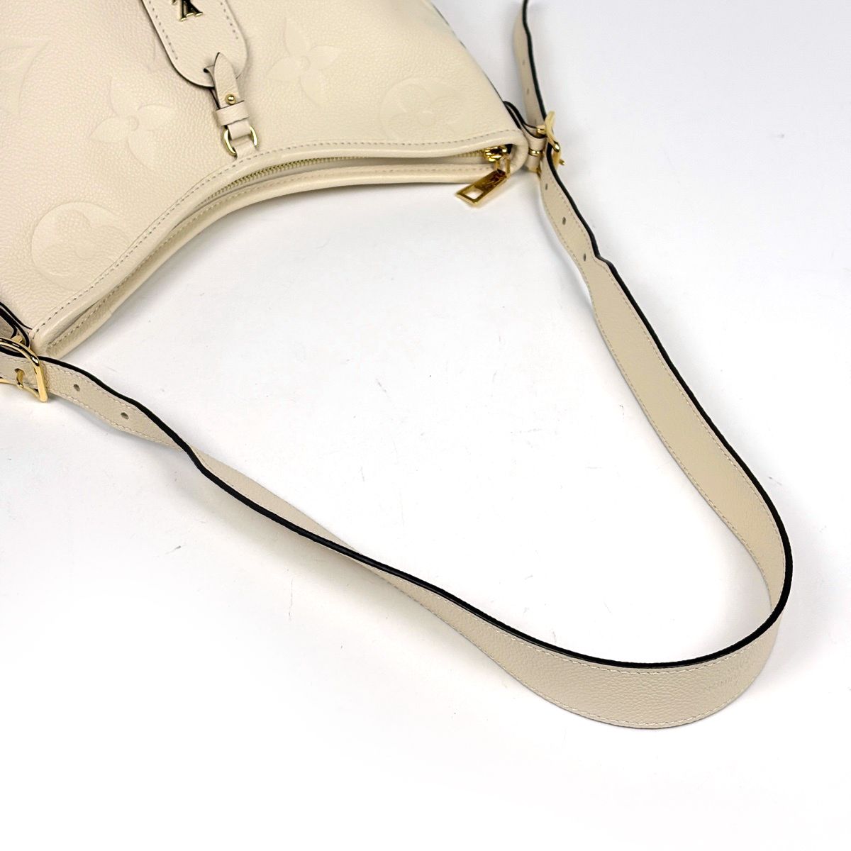 Louis Vuitton Carryall Zip NM PM Shoulder Bag Monogram Empreinte Cream — view 6