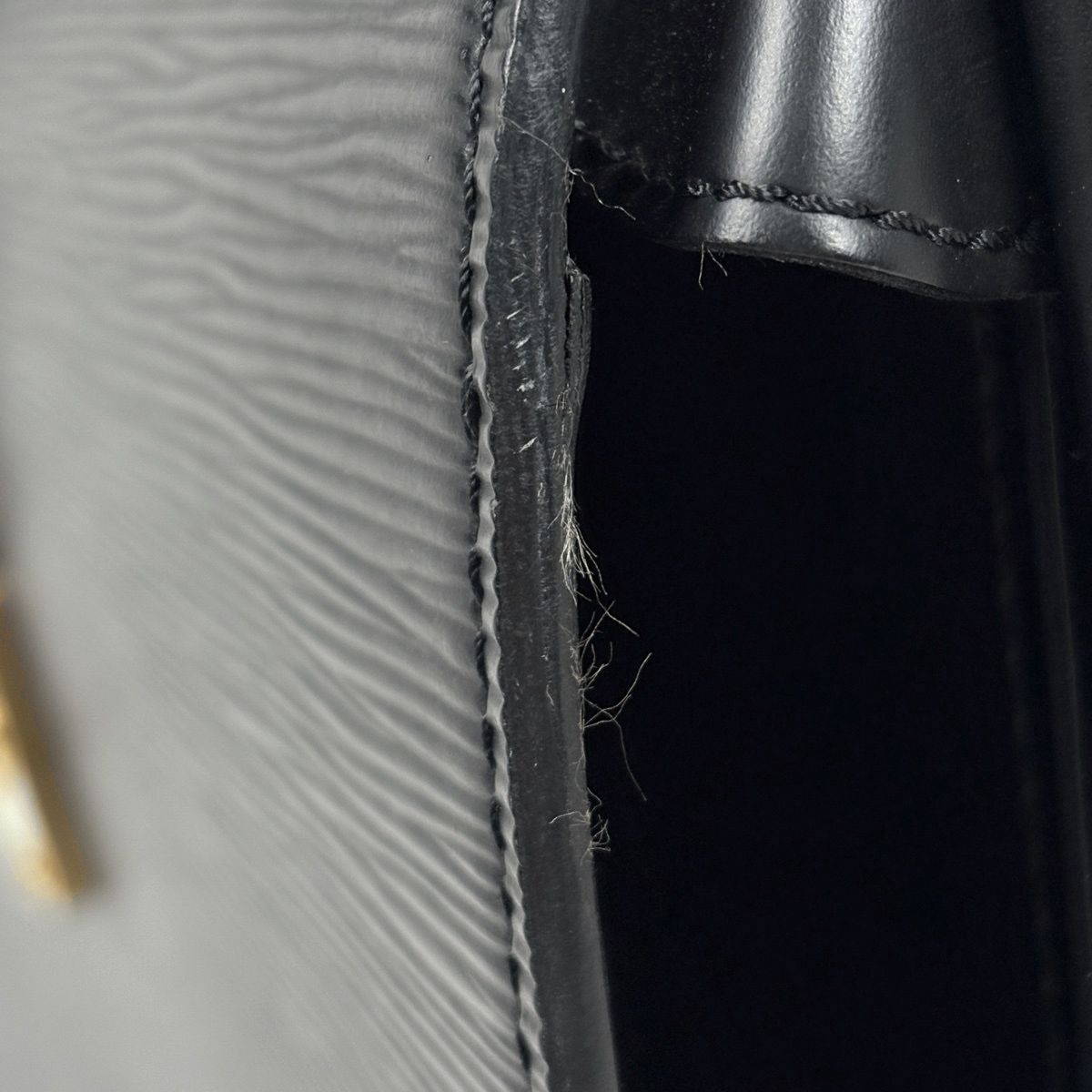 Louis Vuitton Serviette Fermoir Briefcase Doctor Bag Business Epi Noir — view 4
