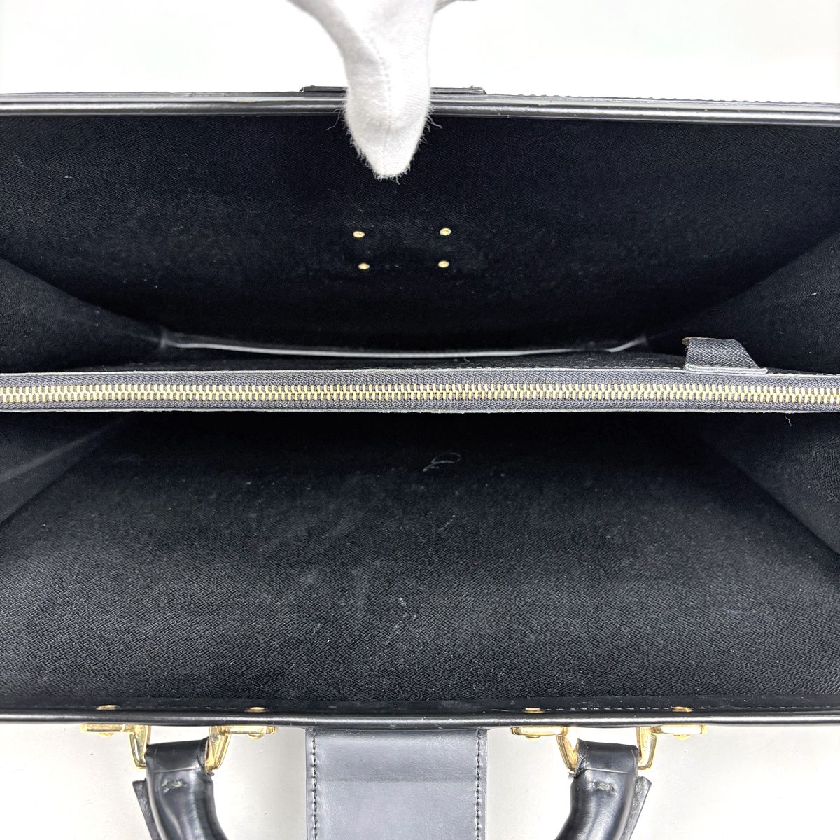 Louis Vuitton Serviette Fermoir Briefcase Doctor Bag Business Epi Noir — view 8
