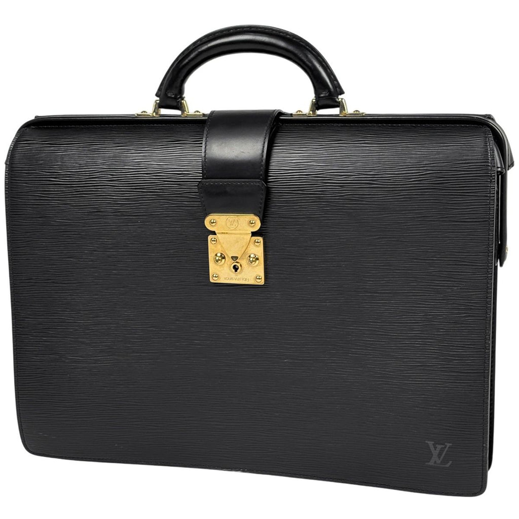 Louis Vuitton Serviette Fermoir Briefcase Doctor Bag Business Epi Noir