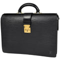 Louis Vuitton Serviette Fermoir Briefcase Doctor Bag Business Epi Noir