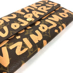 Louis Vuitton Wallet Pochette Porte-Monnaie Cles Monogram Graffiti Canvas Orange — view 4