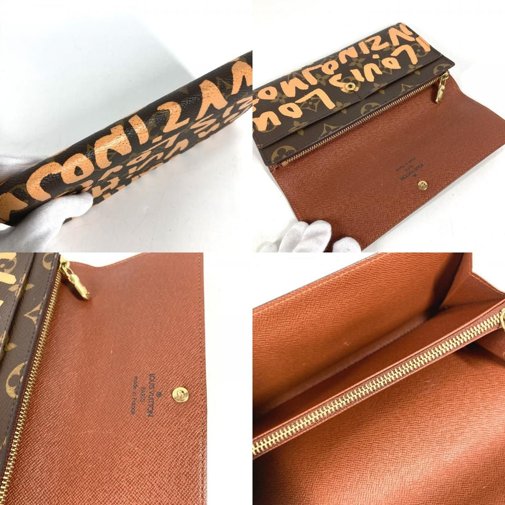 Louis Vuitton Wallet Pochette Porte-Monnaie Cles Monogram Graffiti Canvas Orange — view 8