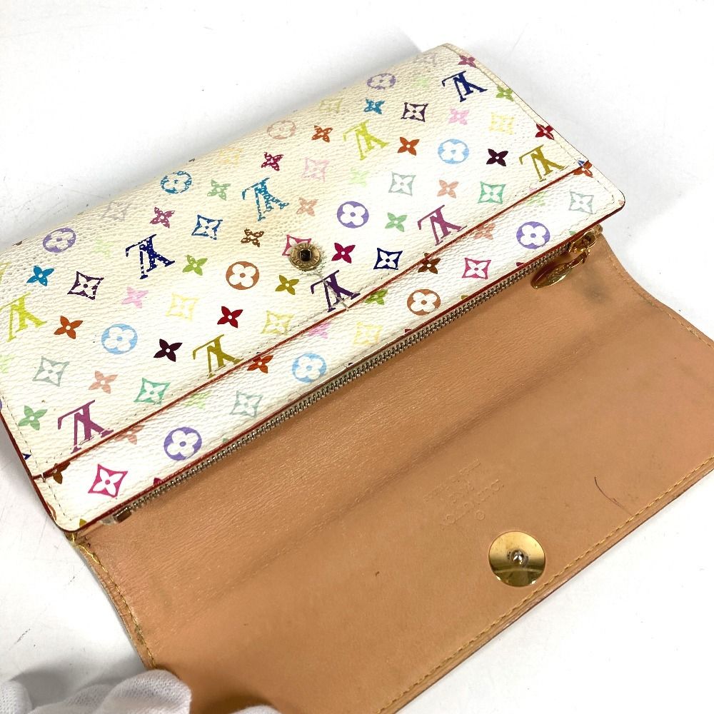 Louis Vuitton Wallet Portefeuille Sarah Monogram Multicolor Canvas Blanc White — view 7
