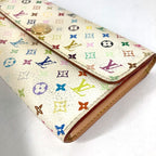 Louis Vuitton Wallet Portefeuille Sarah Monogram Multicolor Canvas Blanc White — view 5