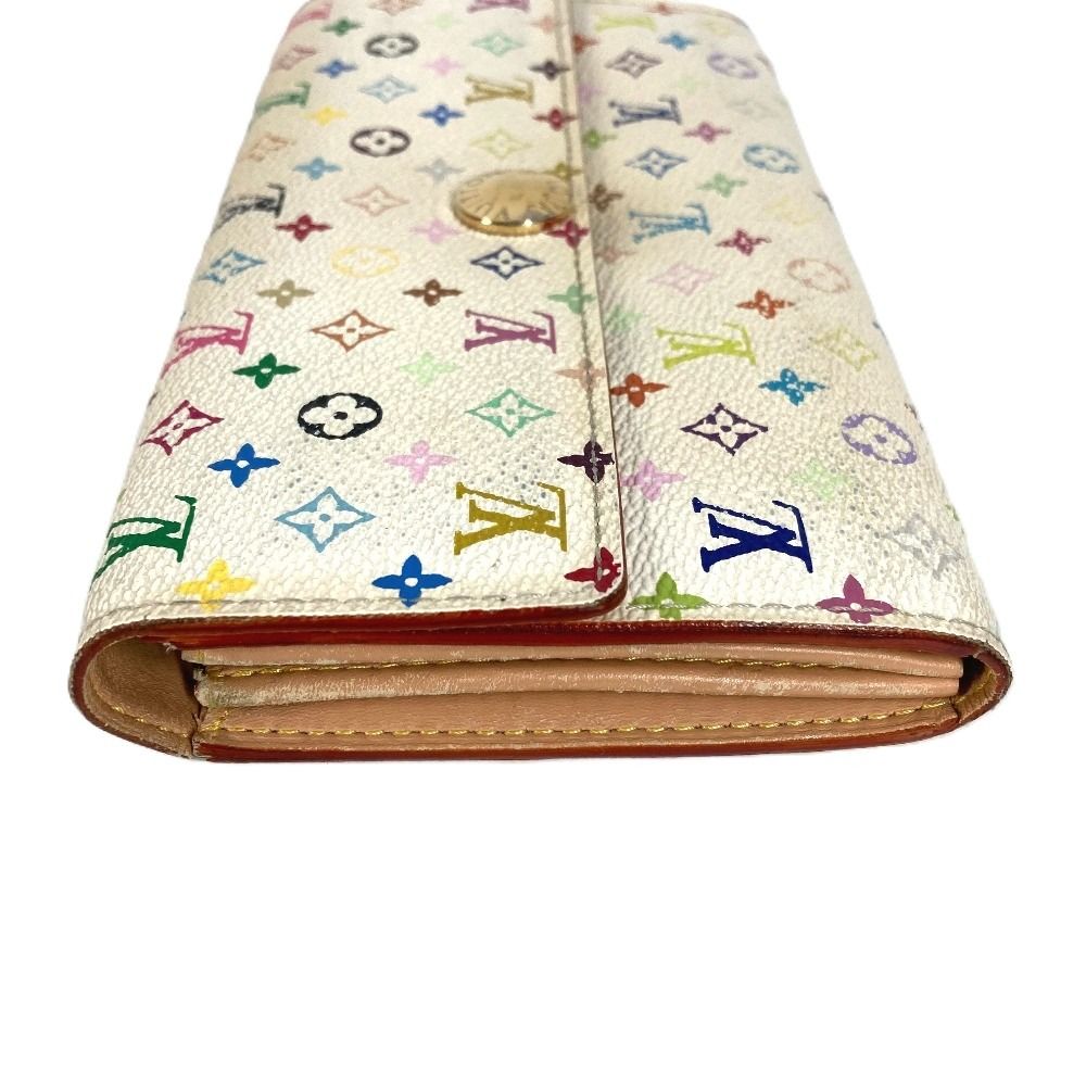 Louis Vuitton Wallet Portefeuille Sarah Monogram Multicolor Canvas Blanc White — view 3