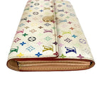 Louis Vuitton Wallet Portefeuille Sarah Monogram Multicolor Canvas Blanc White — view 3